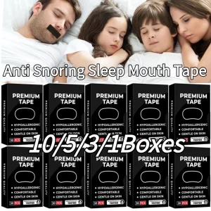 10/5/3/1Boxes Anti Snoring Sleep Mouth Tape Snoring Solution for Men Women Health Care Improve Sleep Quality Elastic Mouth Tape
