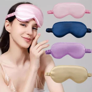 1pcs Imitated Silk eye cover mask Sleep eyes mask Comfortable Soft eye cover sleep night mask Sleeping Shield Care Tools SMYZ006