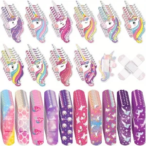 20pcs/set 1/2set Cartoon Cute Unicorn Band Aid Scratch Protection Safe Adhesion for Daily Care Accelerating Recovery Various Sty