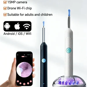 Digital otoscope,Ear Wax Cleaner Camera,endoscope camera,Safe Earwax Removal Endoscope with 15M Camera,Ear Cleaning Tools