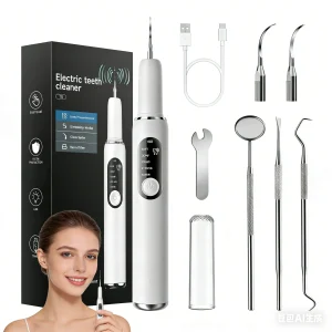 CURVY MOON T6 Electric Ultrasonic High Frequency Vibrating Plaque Remover Tartar Eliminator Dental Stone Removal Tooth Cleaner