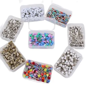 100pcs Dental Prophy Brushes Polishing Polisher Disposable Latch type Mixed color Plat Used for Stain Removal and Polish