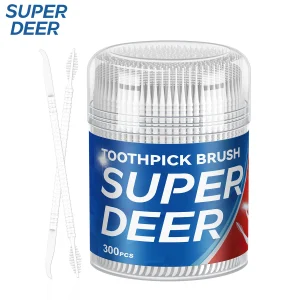 300 PCs Boxed Toothpick Brush Plastic Toothpick Disposable Household Interdental Brush Teeth Picking Dental Floss