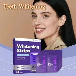 Purple Teeth Whitening Strips Oral Hygiene Fresh Breath Brighten Tooth Bleaching Long Lasting Oral Care Tooth Whitener Patches